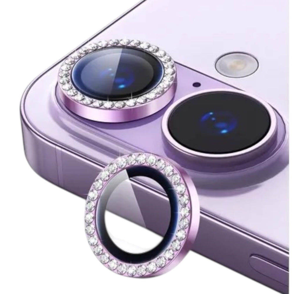 Protectores de cámara - Aros con diamantes lila