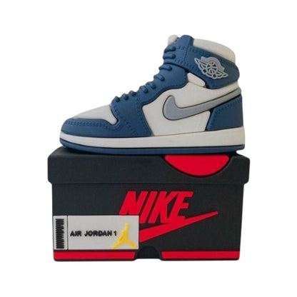 Estuche – Tenis Jordan azul oscuro Retro con Caja para AirPods Pro 1 y 2