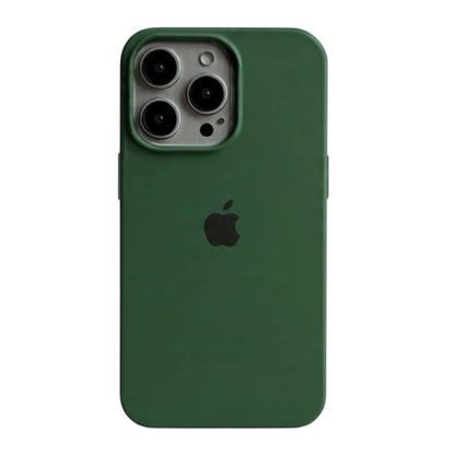 Estuche – Silicona Suave verde bosque para iPhone 14 Pro