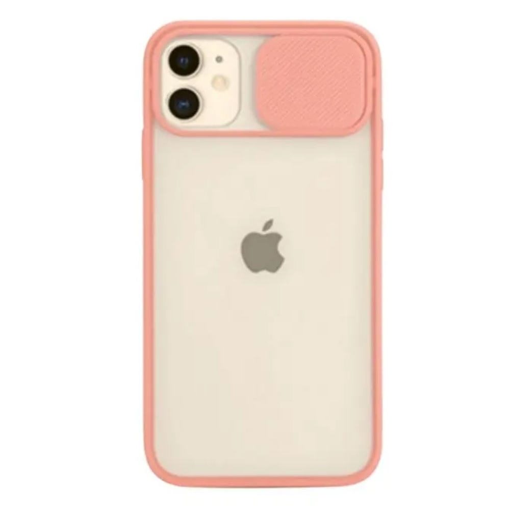 Estuche - Traslúcido rosado pálido con protector de cámaras movible para iphone 11 pro