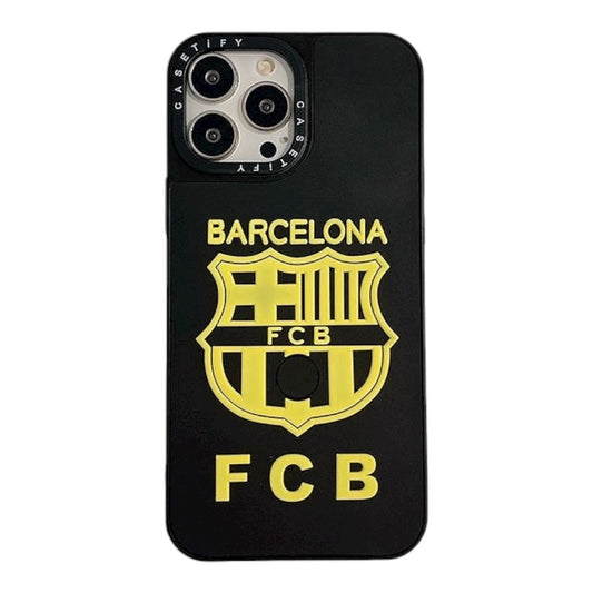 Estuche – FC Barcelona Black & Gold para iPhone 16 Plus