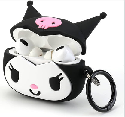Estuche – Kuromi con Aro para AirPods Pro 1 y 2