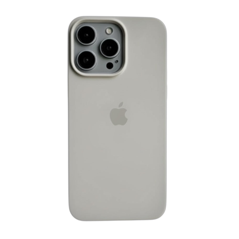 Estuche – Silicona Suave Gris claro para iPhone 16 Pro