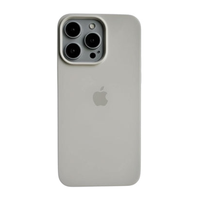 Estuche – Silicona Suave Gris claro para iPhone 16 Pro