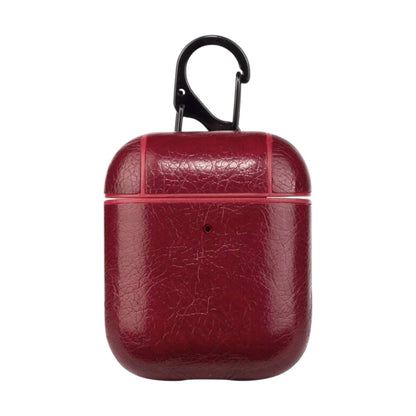 Estuche – Cuero Rojo Elegante para AirPods 1 y 2