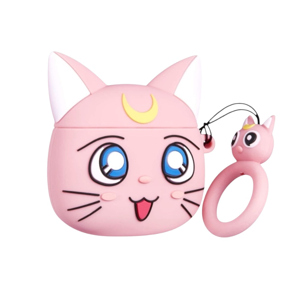 Estuche – Sailor Moon Cat Rosado para AirPods Pro 1 y 2