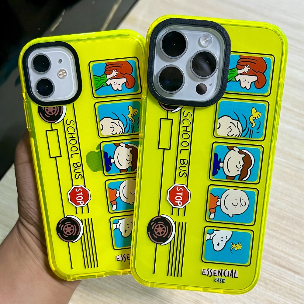 Estuche - Snoopy Charlie Brown School Bus para iPhone 12 normal