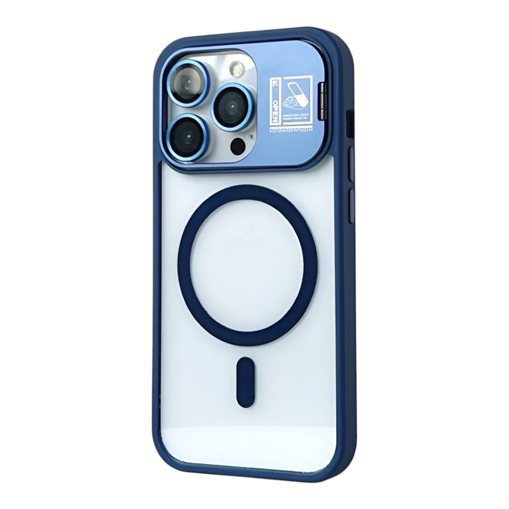 Estuche - Antigolpes con Protección de Cámara + MagSafe Azul para iPhone 16 Pro Max