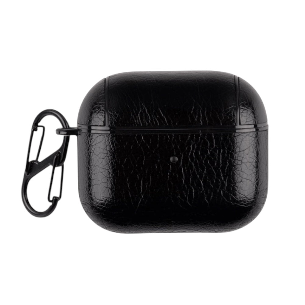 Estuche – Cuero negro  duro para AirPods Pro 1 y 2