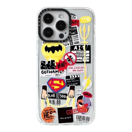 Estuche - DC Heroes Stickers para iPhone 16