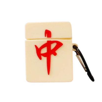Estuche – mahjong china con el carácter rojo de "zhong" para AirPods Pro 1 y 2