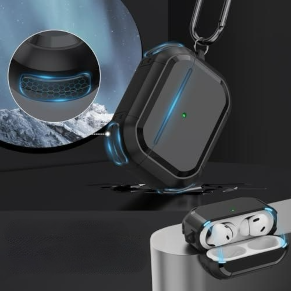 Estuche – Mobigear Slim Armor negro para AirPods Pro 1 y 2