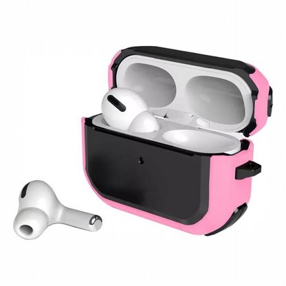Estuche – Mobigear Slim Armor rosado con negro para AirPods Pro 1 y 2