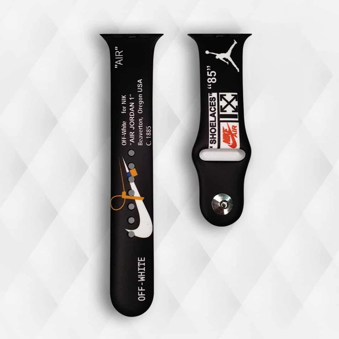 Pulsera - Nike off white deportiva negra para Apple Watch