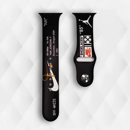 Pulsera - Nike off white deportiva negra para Apple Watch