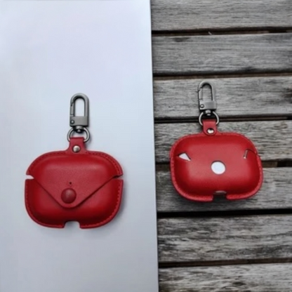 Estuche – Cuero Rojo para AirPods Pro 1 y 2