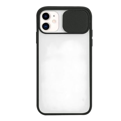 Estuche - Traslúcido negro con protector  de cámaras movible para iPhone XS MAX