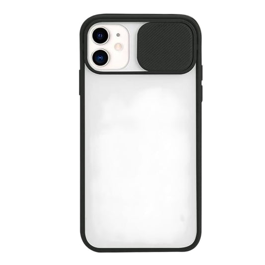 Estuche - Traslúcido negro con protector  de cámaras movible para iPhone 12 mini