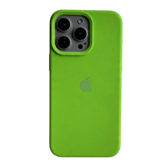 Estuche – Silicona Suave verde limón para iPhone 12 Pro Max