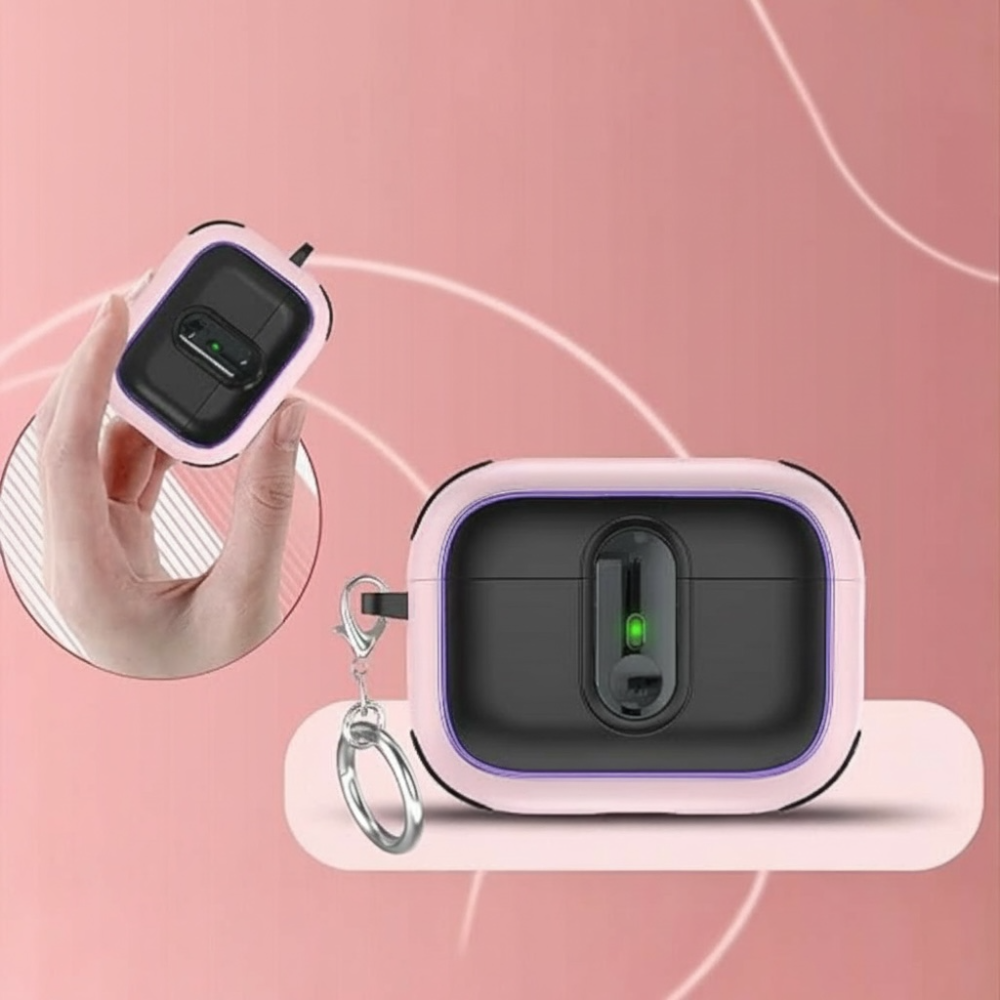 Estuche – Armor Magnetic rosado con negro para AirPods Pro 1 y 2