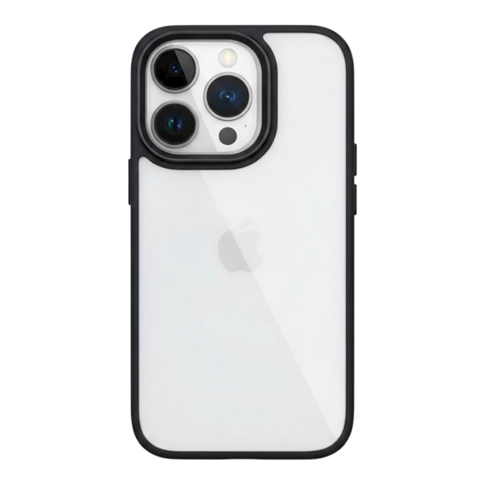 Estuche - Ahumado con orilla negra para iPhone 12 normal