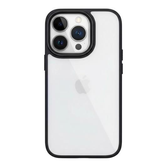 Estuche - Ahumado con orilla negra para iPhone 12 normal
