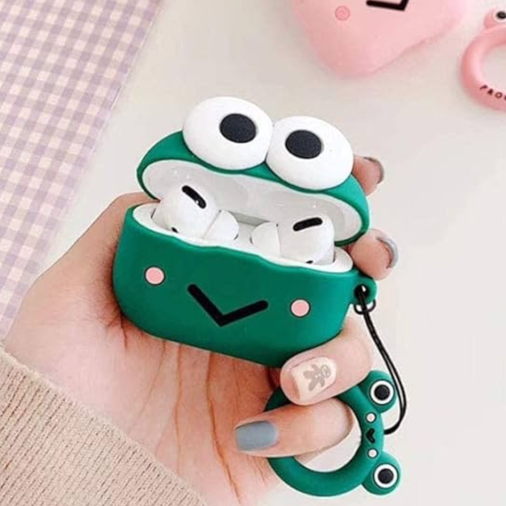 Estuche – rana verde  para AirPods Pro 1 y 2