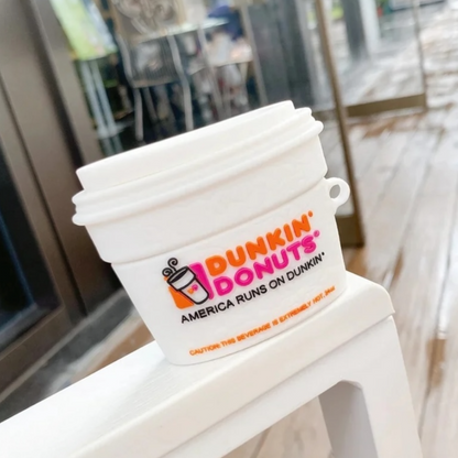 Estuche – Dunkin Donuts vaso blanco para AirPods Pro 1 y 2