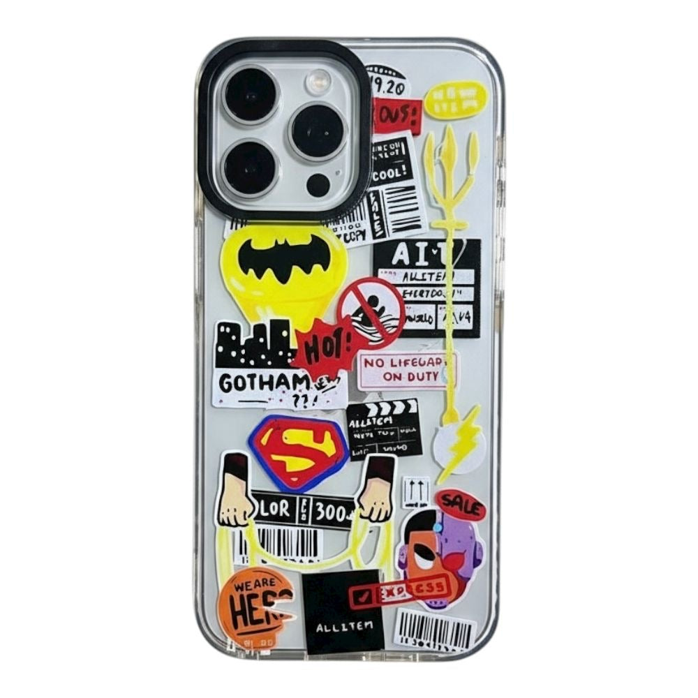 Estuche - DC Heroes Stickers para iPhone 16
