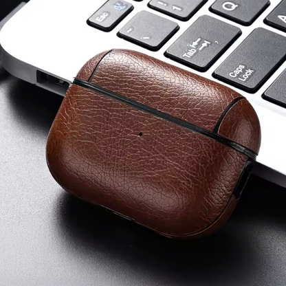 Estuche – Cuero café oscuro para AirPods Pro 1 y 2