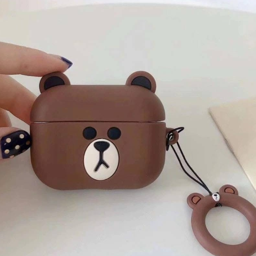 Estuche - Oso escandaloso Brown para AirPods Pro 1 y 2