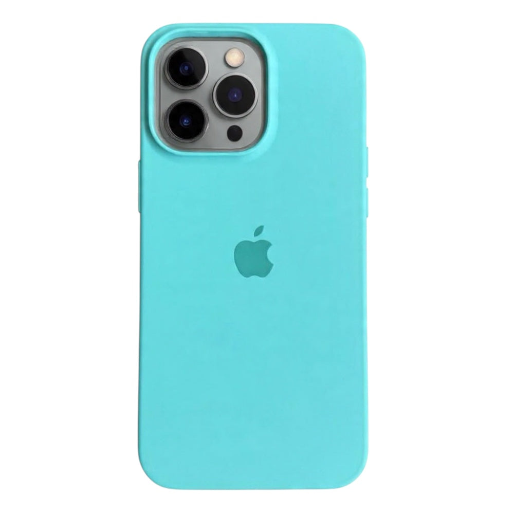 Estuche – Silicona Suave Turquesa para iPhone 13 Pro