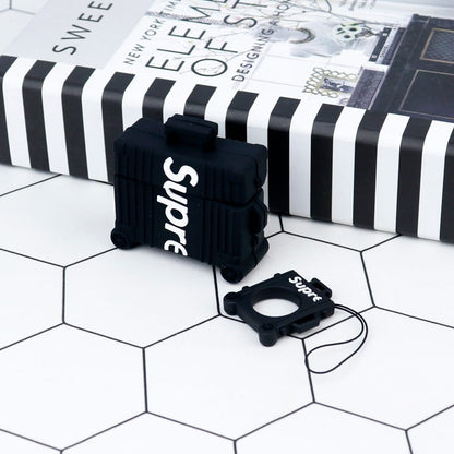 Estuche – Supreme Maleta negra para AirPods Pro 1 y 2