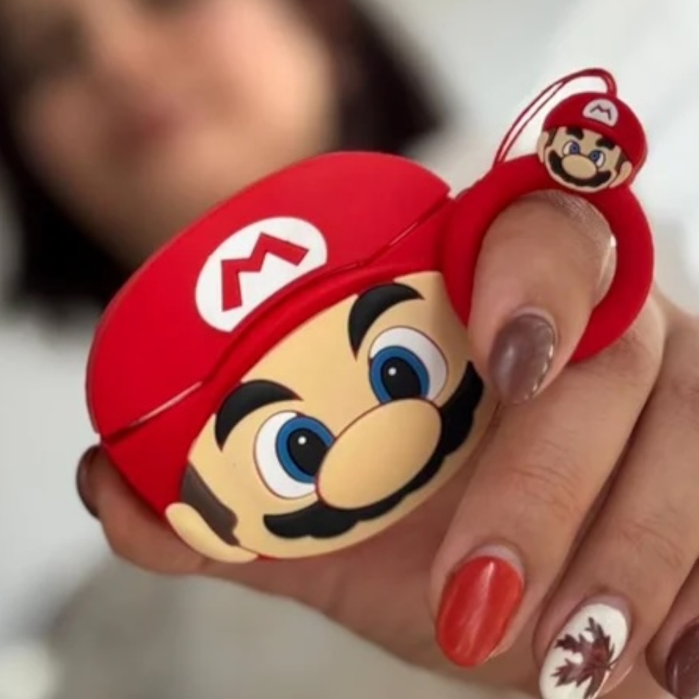 Estuche – Mario Bros con Anillo para AirPods Pro 1 y 2