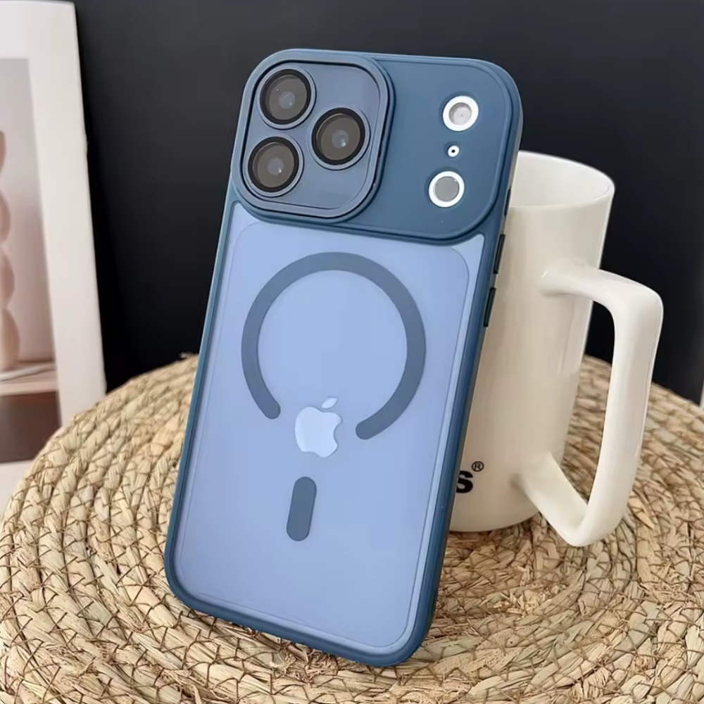 Estuche - Luxury Lens antishock azul para iPhone iPhone 17 Pro Max