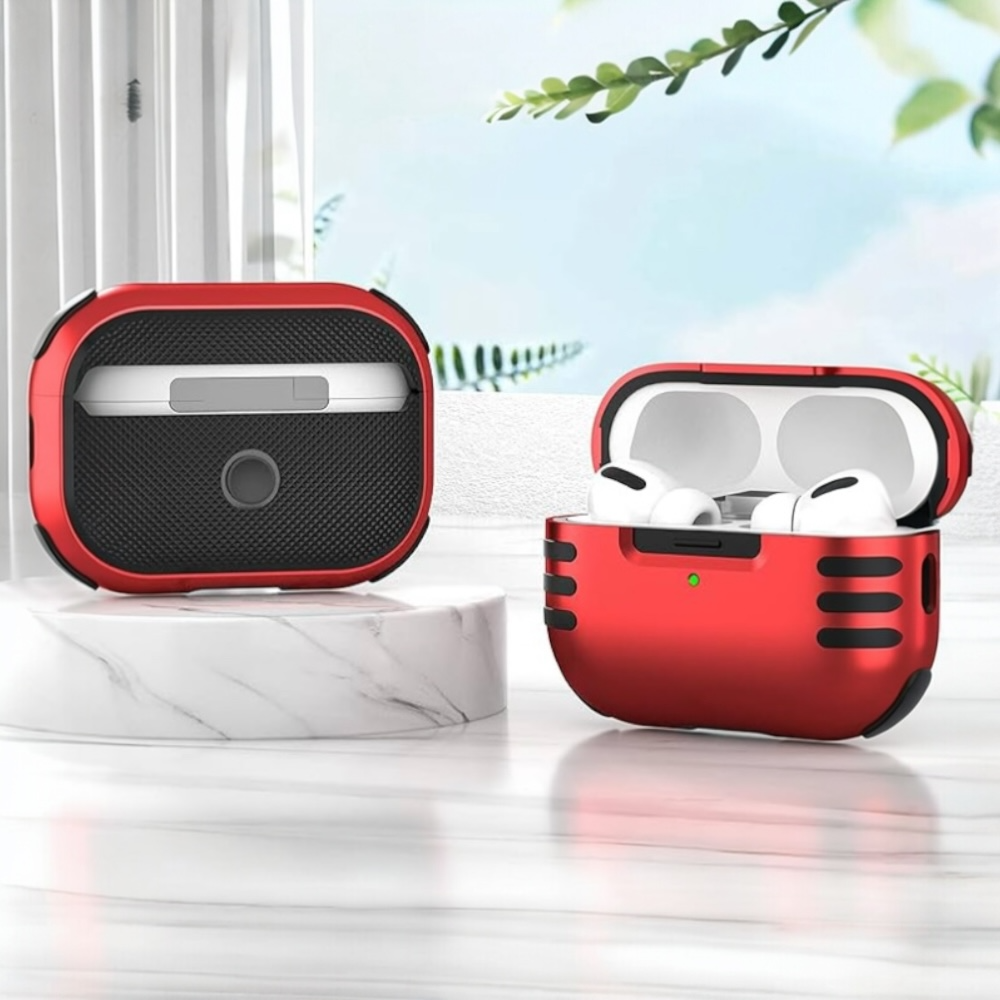 Estuche – Maxjoy Protective antishock Rojo para AirPods Pro 1 y 2