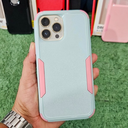 Estuche - turquesa doble capa tipo Otter box para iPhone 13 Pro