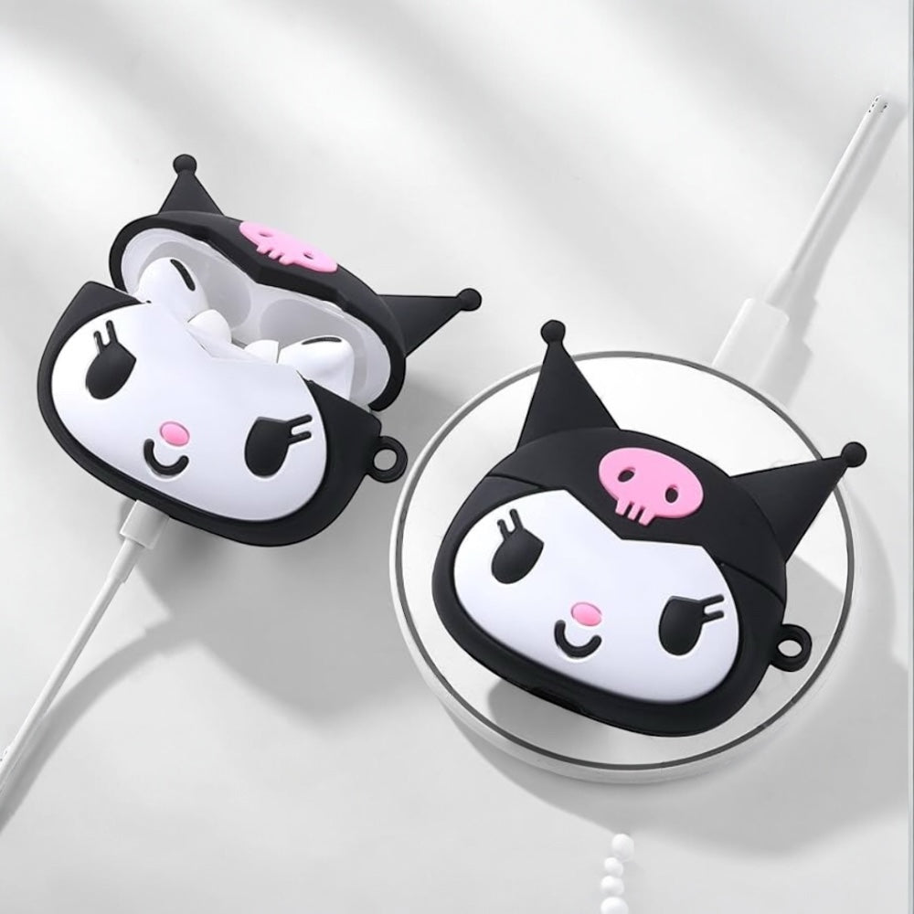 Estuche – Kuromi con Aro para AirPods Pro 1 y 2