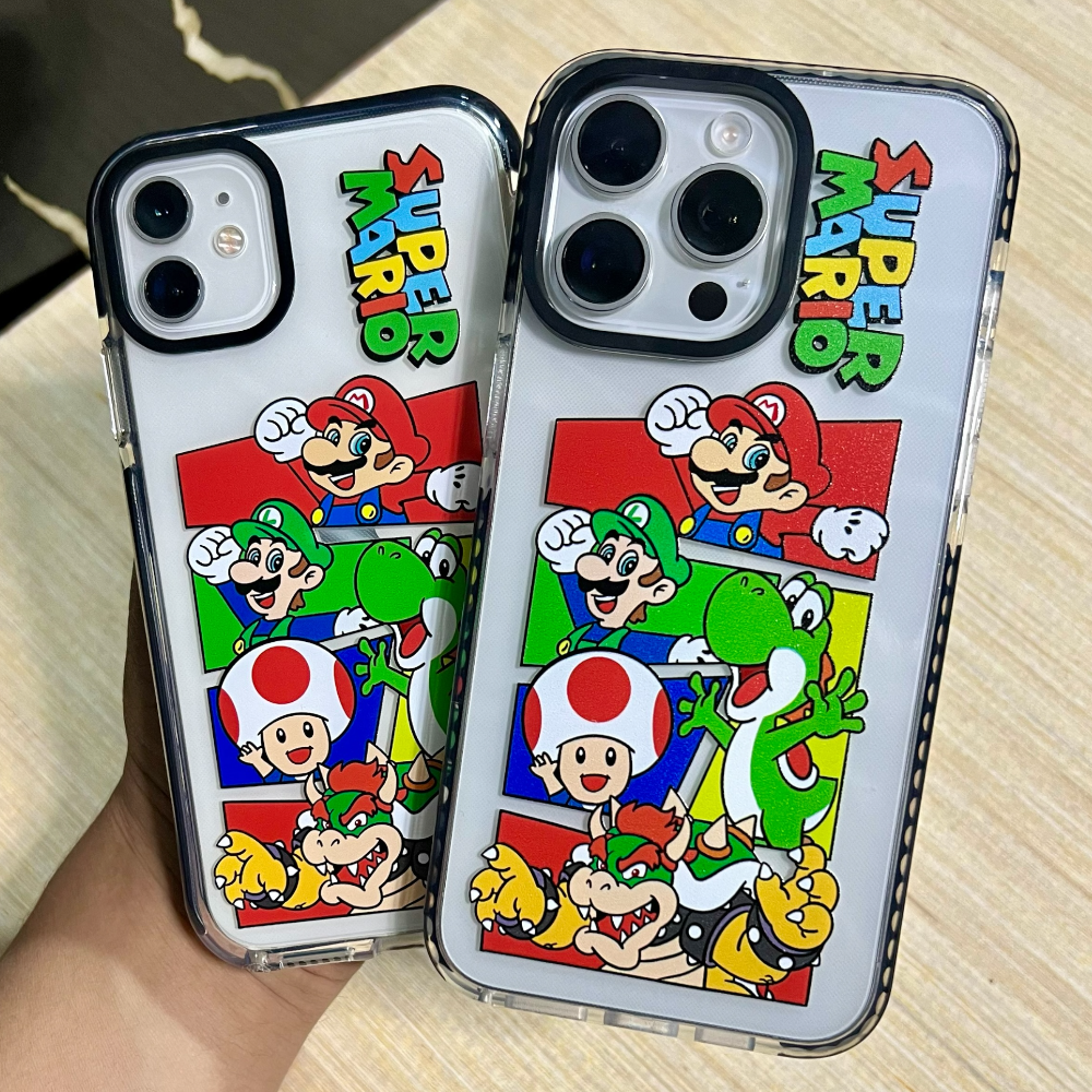 Estuche - Super Mario Bros Nintendo Personajes Yoshi Toad para iPhone 16 plus