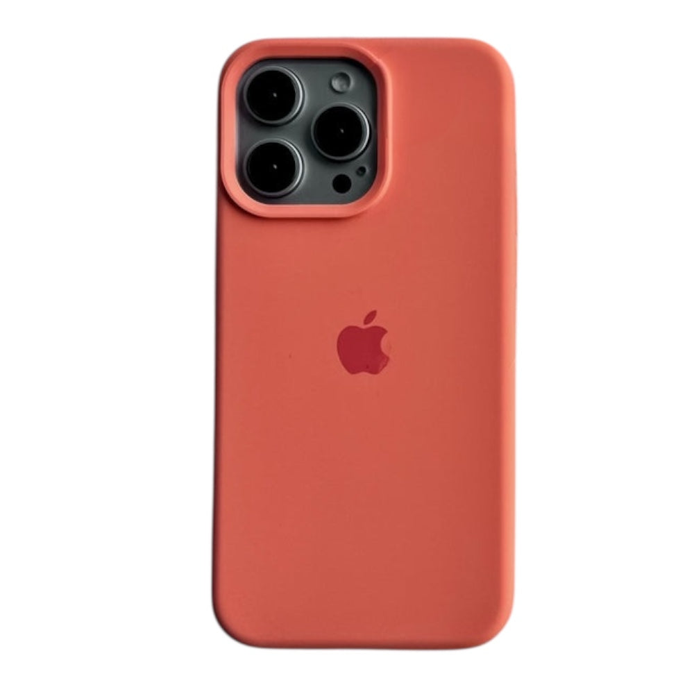 Estuche – Silicona Suave Naranja ligth para iPhone 12 normal