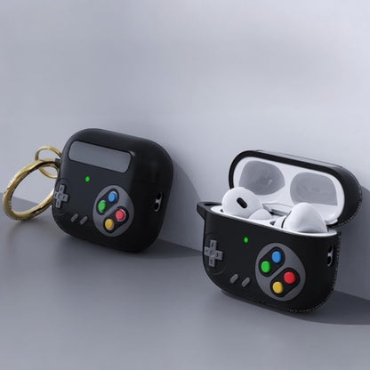 Estuche – Funda controlador de juegos retro negro para AirPods Pro 1 y 2