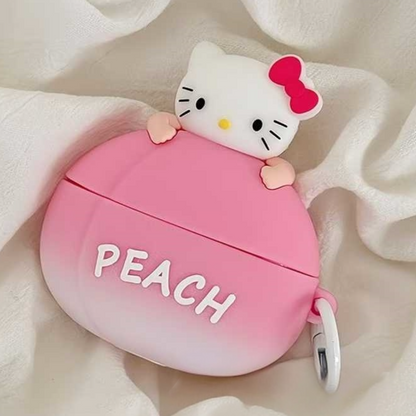 Estuche – Melocotón con Hello Kitty para AirPods Pro 1 y 2