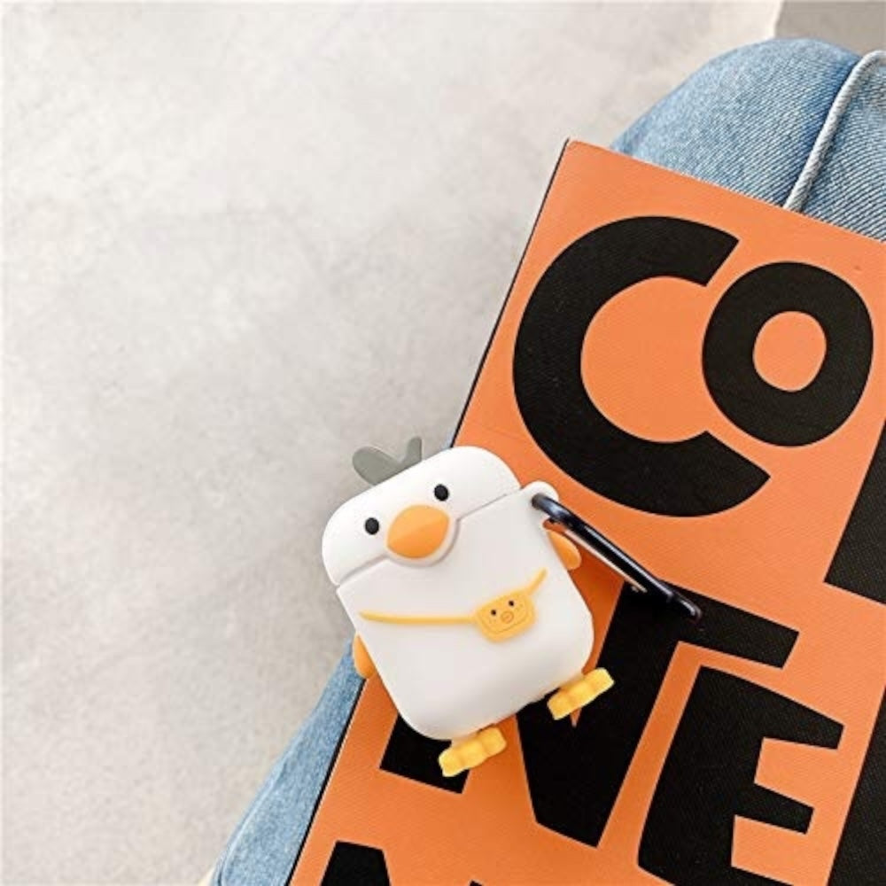 Estuche – Pollito blanco con cartera para AirPods 1 y 2