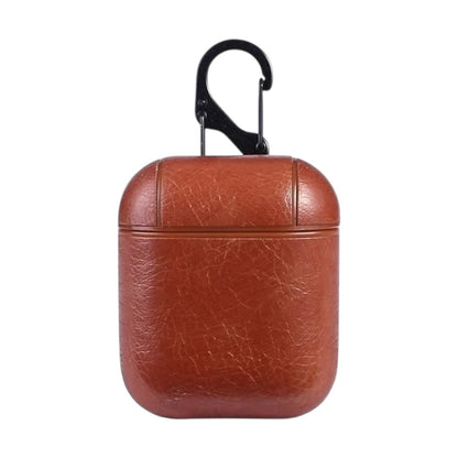 Estuche – Cuero Café claro para AirPods 1 y 2