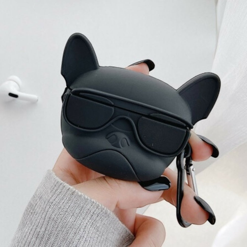 Estuche – Perrito Pug con Lentes para AirPods Pro 1 y 2