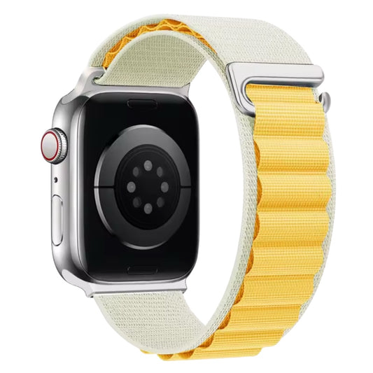 Pulsera - Alpine Loop blanco hueso con amarillo (starling) para Apple Watch