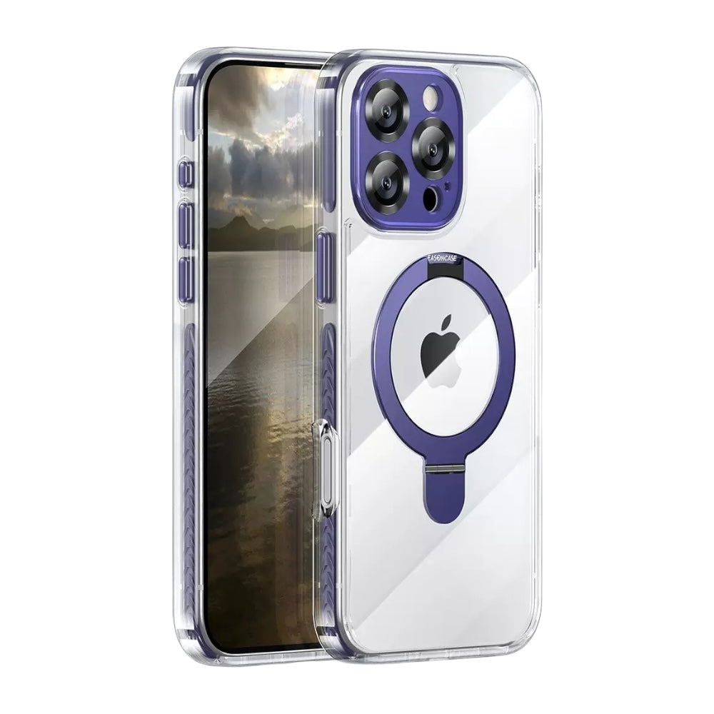 Estuche - Luxury Magnético Morado para iPhone 15 Pro Max