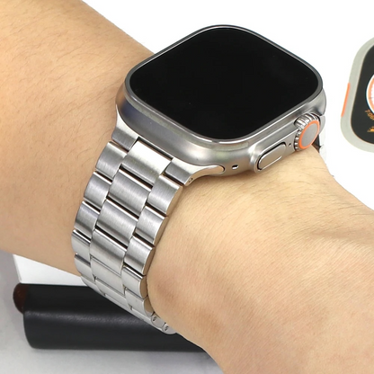 Pulsera - Eslabón metal plateado para Apple Watch