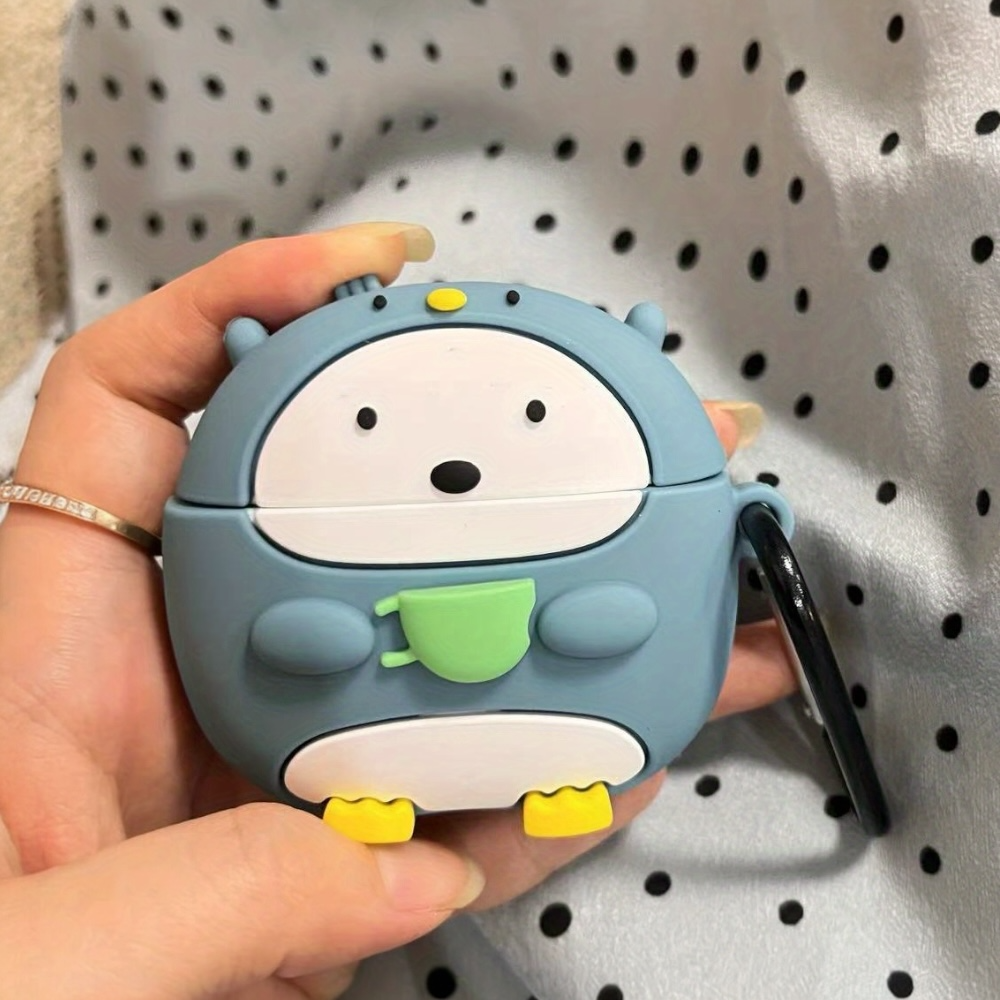 Estuche – Oso polar con traje de pingüino  3D para AirPods 3