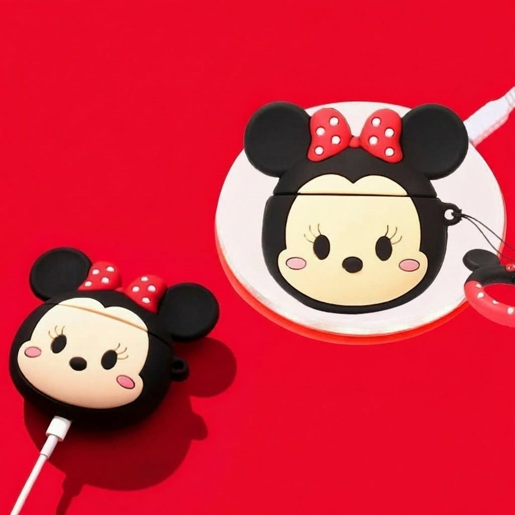 Estuche – Minnie Mouse con Aro Porta Dedo para AirPods Pro 1 y 2